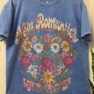 Graphic T-Shirt M Blue Hollister